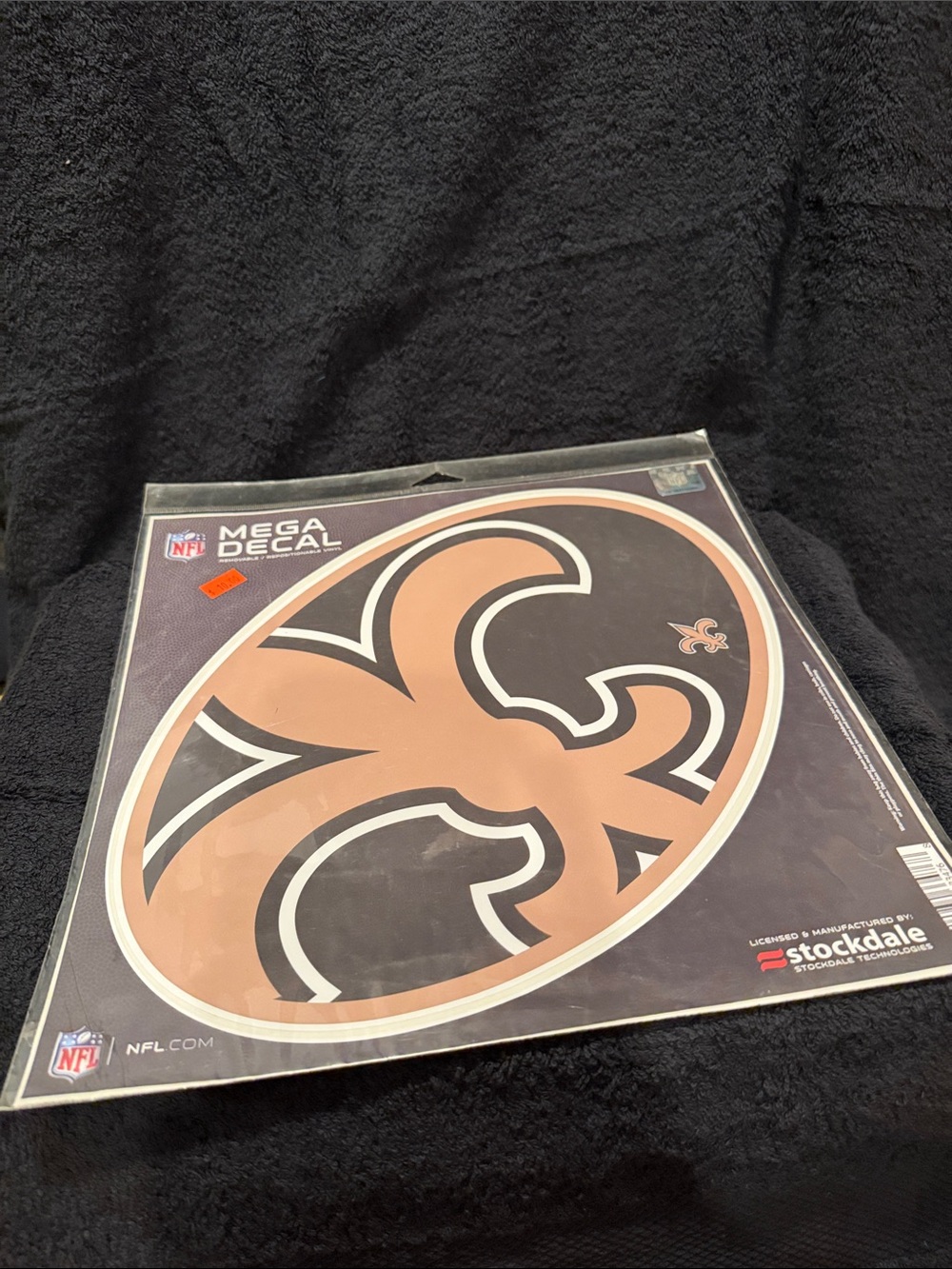 Mega Decal New Orleans Saints Fleur-de-Lis Wall Decal - Black and Gold